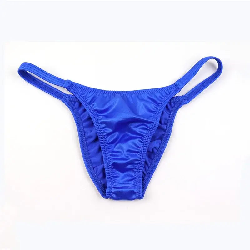 Bright Solid Men Low‑Cut Bikini Briefs Elastic Side Straps Silky Soft Fabric Breathable Casual Daily Underwear — image 17