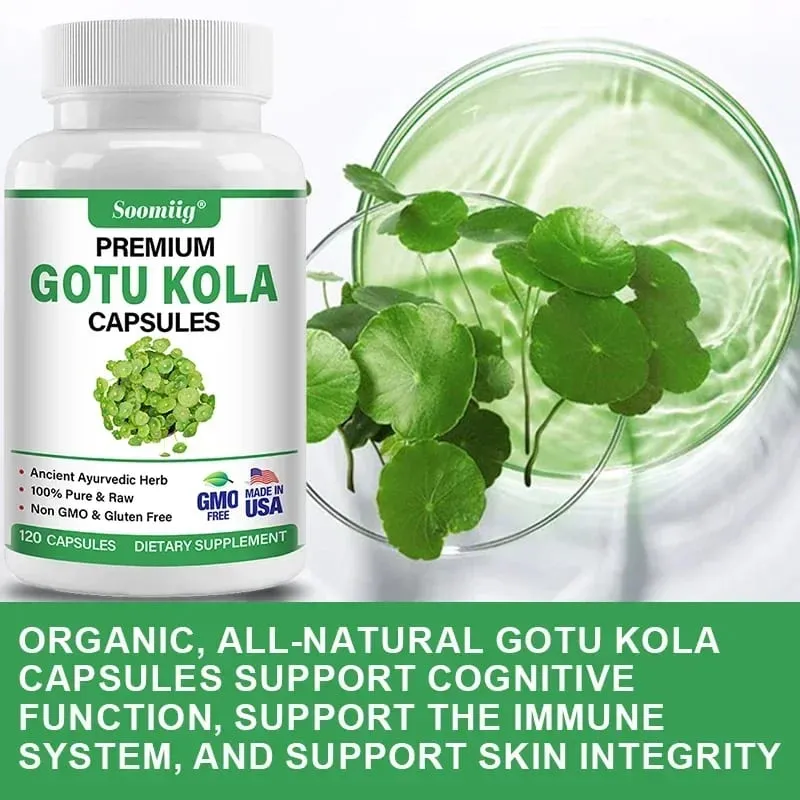 Premium Centella Asiatica Capsules - Brain Supplement - Brain & Nervous System Calm Mental Clarity Improve Skin — image 2