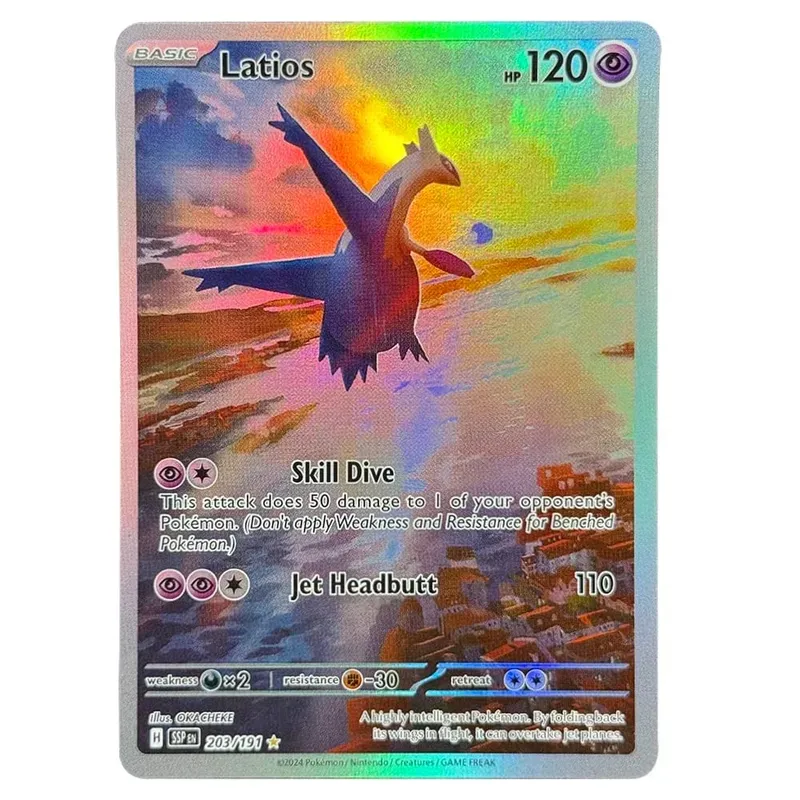 PKM English Single Card Surging Sparks Latios Hydreigon Pikachu Milotic Kingdra Game Trading Collection PTCG Proxy Toys Gifts — image 10