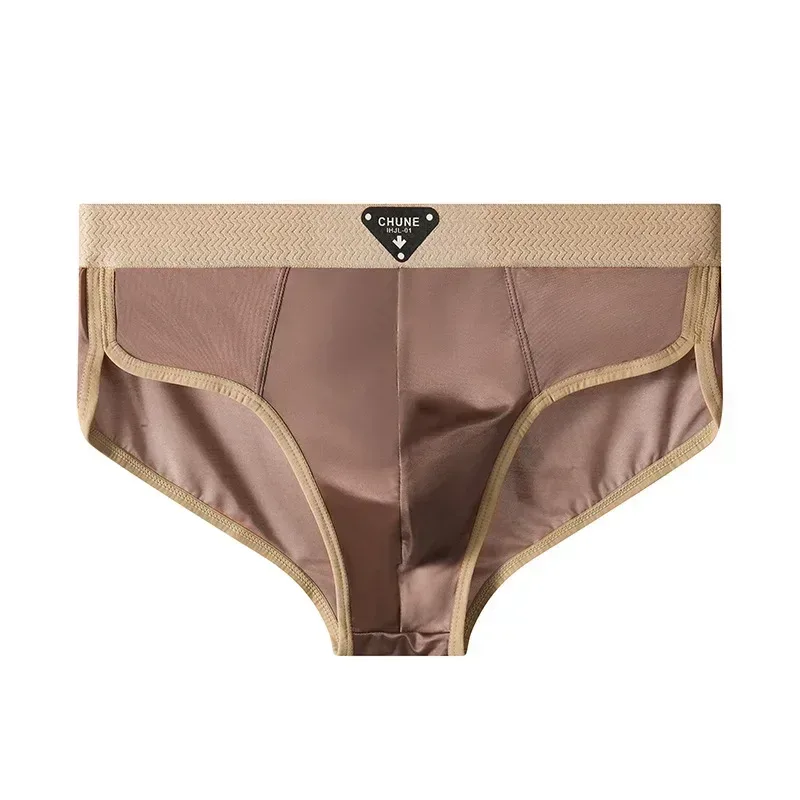 1/3PCS Men's Briefs Ice Silk Satin-like Briefs Men's Underpants Summer Breathable Quick Drying Panties Sexy U Pouch Underwear — image 28