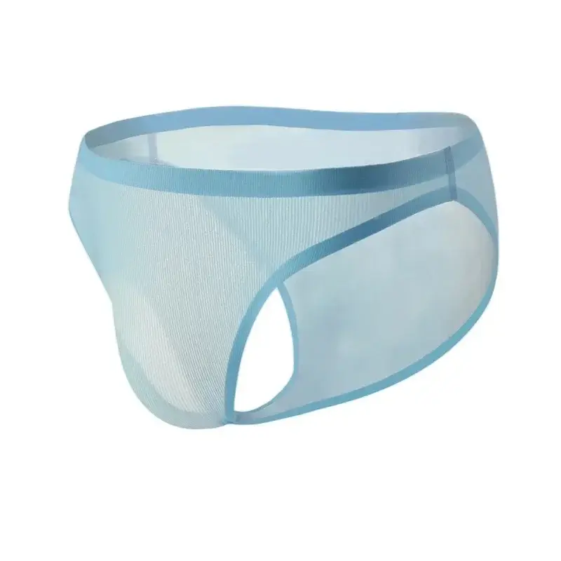 Mens Elastic Seamless Briefs Shorts Underwear Breathable Ice Silk Briefs Cueca U Pouch Soft Comfortable Underpants Male Panties — image 1