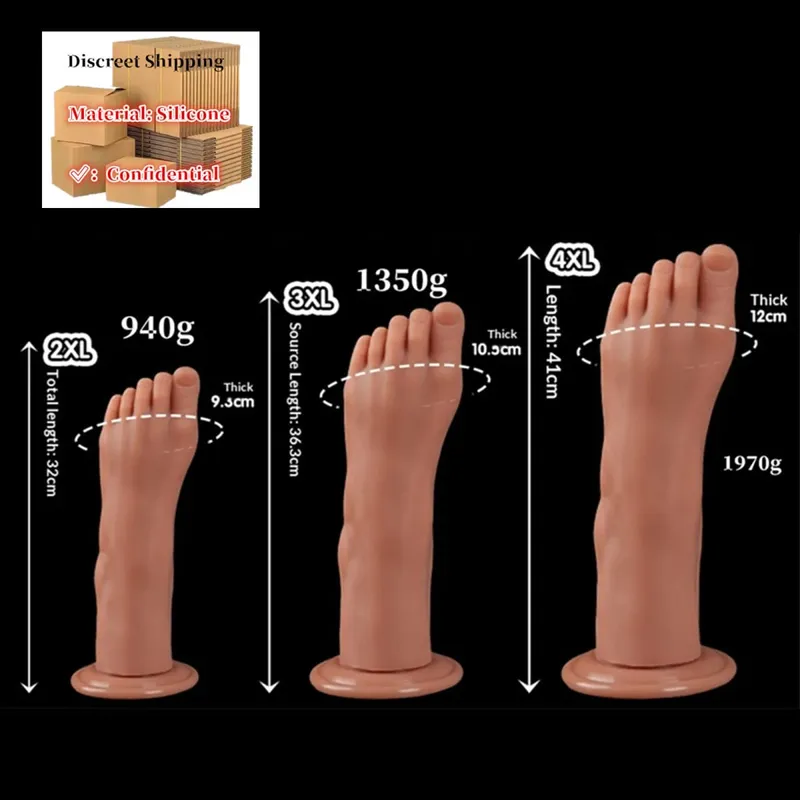 Huge Feet Style Anal Plug Big Silicone Ass ButtPlug Deep Masturbator Dildo Dilator Stimulator Anal Dildo Adult Sex Toy For Women — image 16