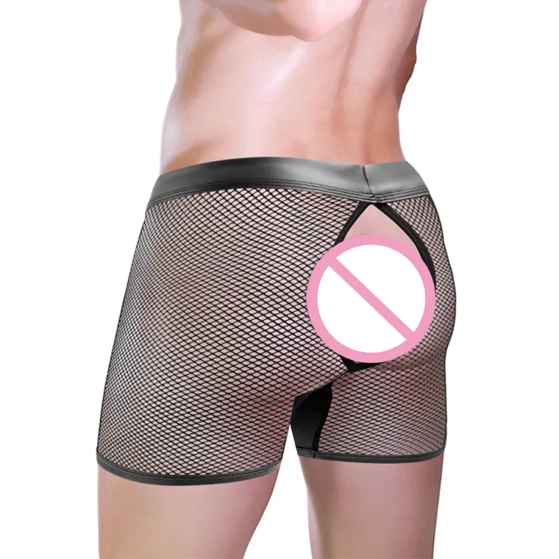 กางเกงขาสั้นถุงน่องผู้ชาย Fishnet ชุดชั้นใน Lounge เสื้อผ้าสไตล์ All Seasons ขนาดเฉลี่ย Fit ผ้าระบายอากาศ ธีมคลาสสิก — image 10