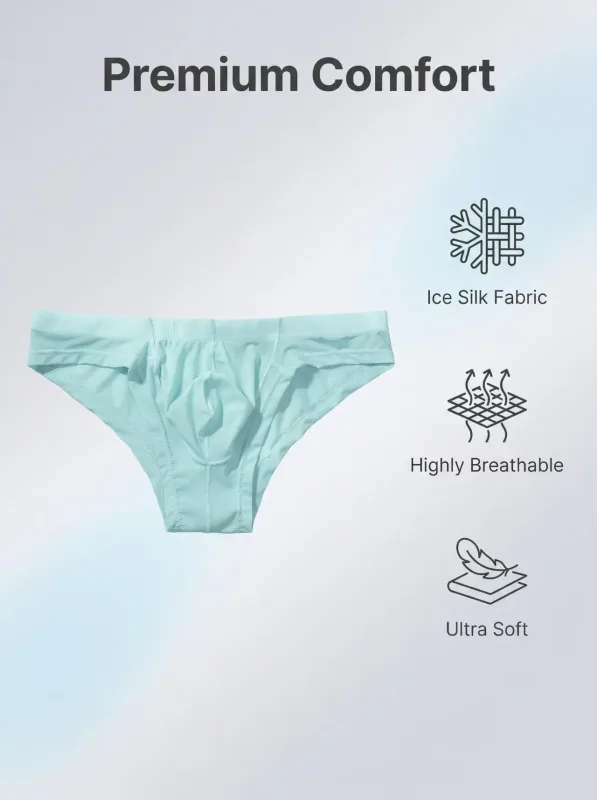 3PCS Men's briefs briefs Men's sensible pouch sports wicking sweat breathable mid-waist shorts — image 3
