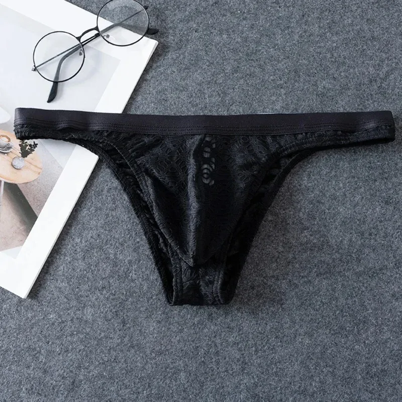 Men Thongs Briefs Jacquard Sheer Men's Underwear Sexy Accessories Hot Low Rise Pouch Very Hot Lingerie Breathable Underpants — image 5