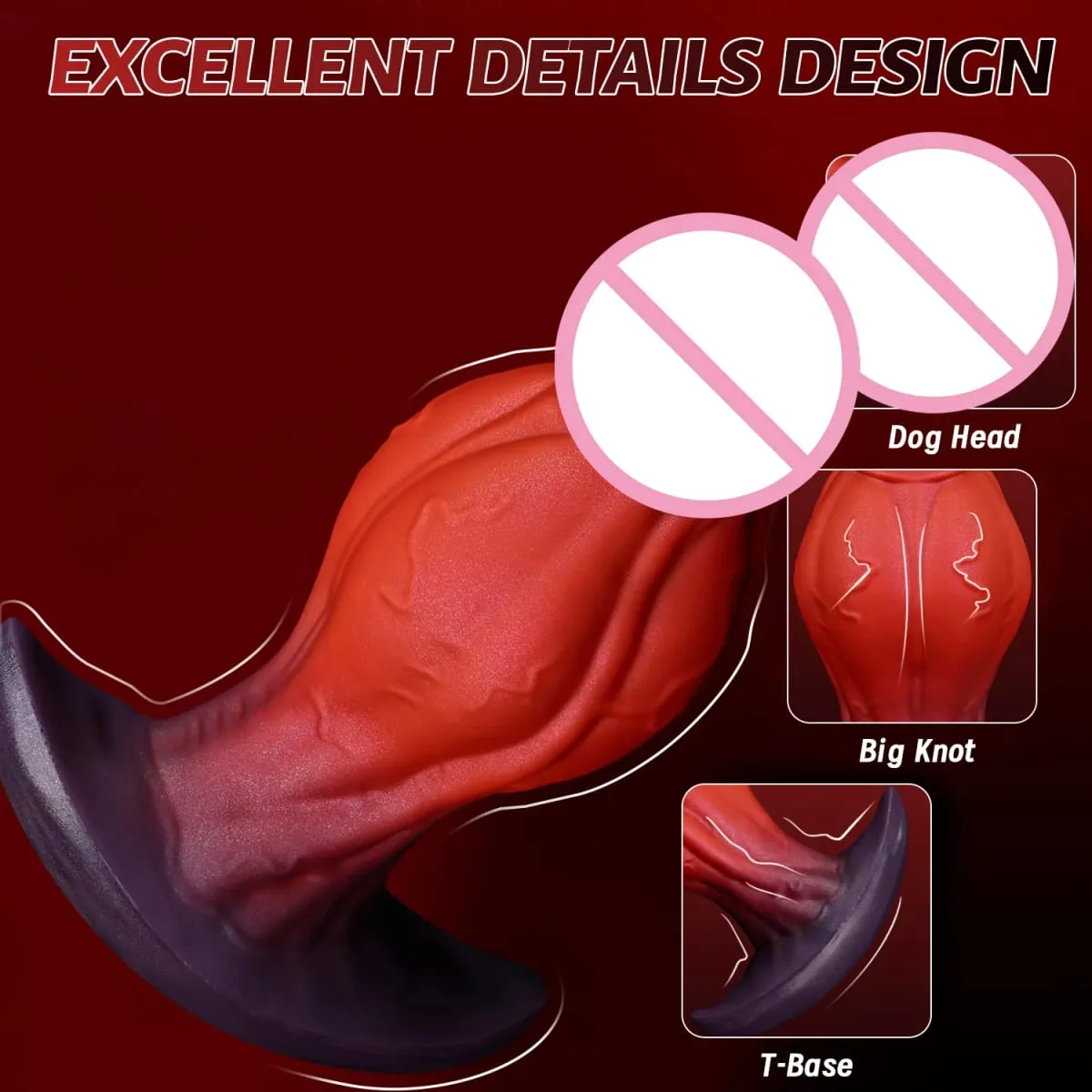 Ρεαλιστικό Dildo Big Knot Wearable πρωκτικό βύσμα υγρό βύσμα σιλικόνης κολπικό μασάζ προστάτη πρωκτού Παιχνίδια σεξ για ενήλικες για γυναίκες άνδρες — image 3
