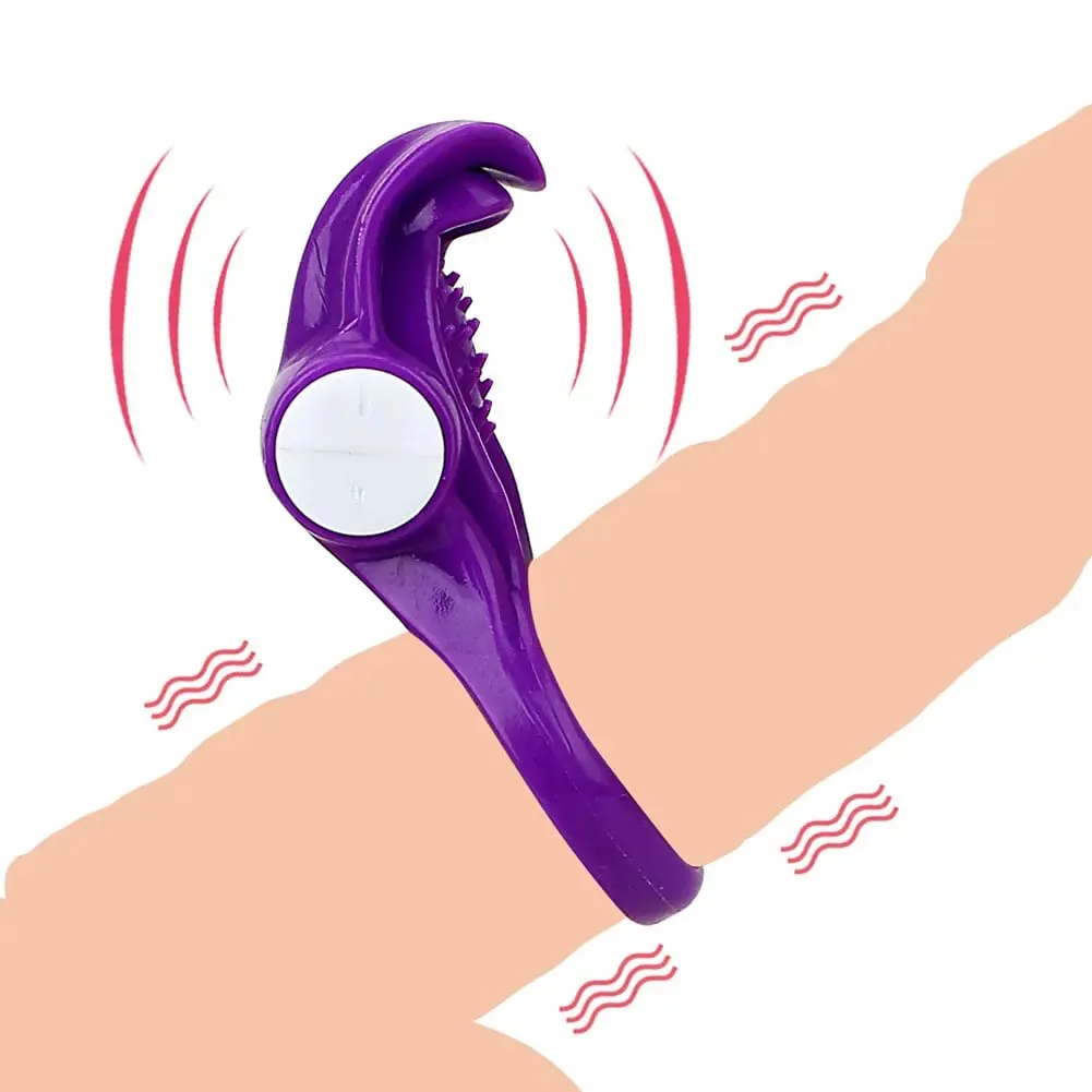 Vibrating Penis Ring Clitoral Stimulator Orgasm Lock Cock Rings Vibrator for Man Delay Ejaculation Erotic Sex Toys For Couple — image 4