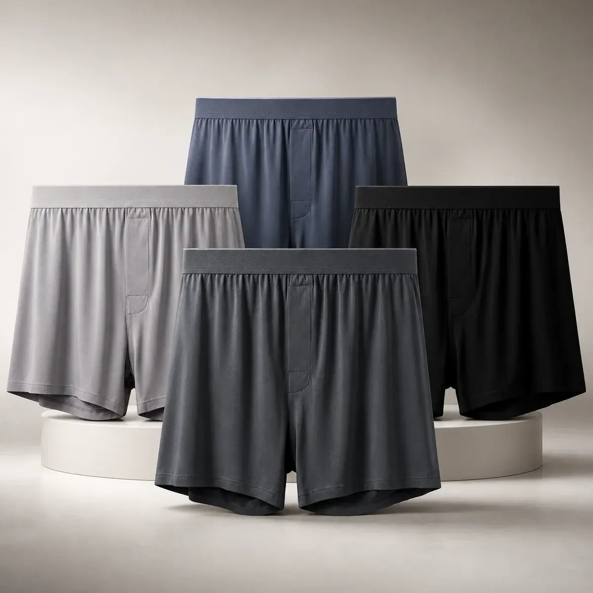 1/2Pcs Modal Mens Aro Pants Seamless Loose Solid Color Breathable Panties Elastic Underwear Boxer Shorts Homewear Underpants — image 1