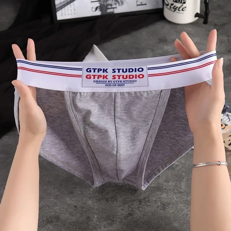 Men's Underwear Men Sexy Briefs Jockstrap Pouch Cuecas Man Cotton Panties Thongs Mesh Underpants Gay Slip Homme Srting