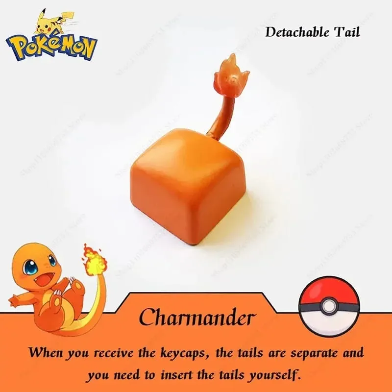 Pokemon Anime Cute Tail Keycaps Pikachu Gengar Eevee Keyboard Cap for Cross Shaft Μηχανικό πληκτρολόγιο 3D Resin Keycaps Το καλύτερο δώρο — image 12