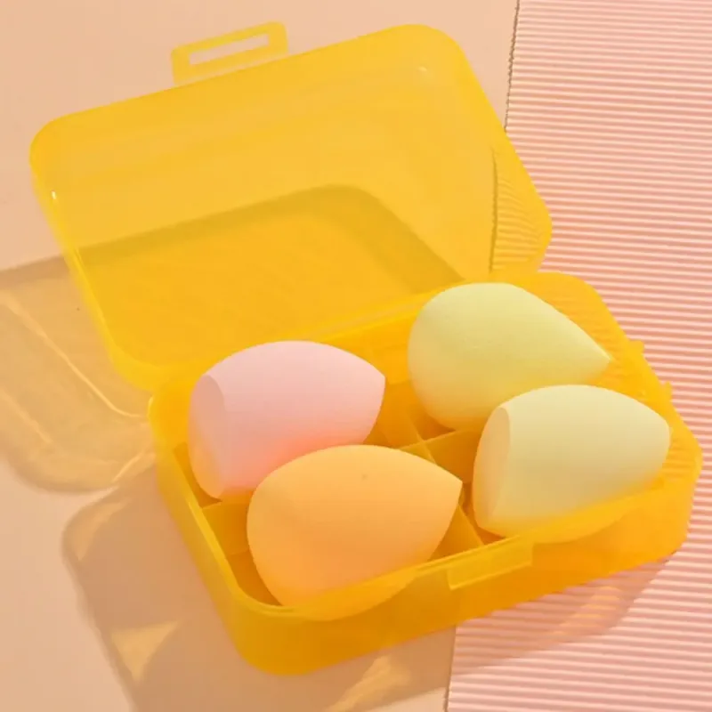 4 pçs beleza pro fundação cosméticos puff conjunto seco molhado utilizável ferramenta de maquiagem pincéis mágicos com caixa esponja pó maquiagem — image 13