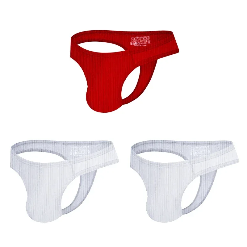 Cotton Men's Big Pouch Thong Panties Men Cotton Sports Running Underwear Comfortable Seamless Male G-string Briefs — image 22