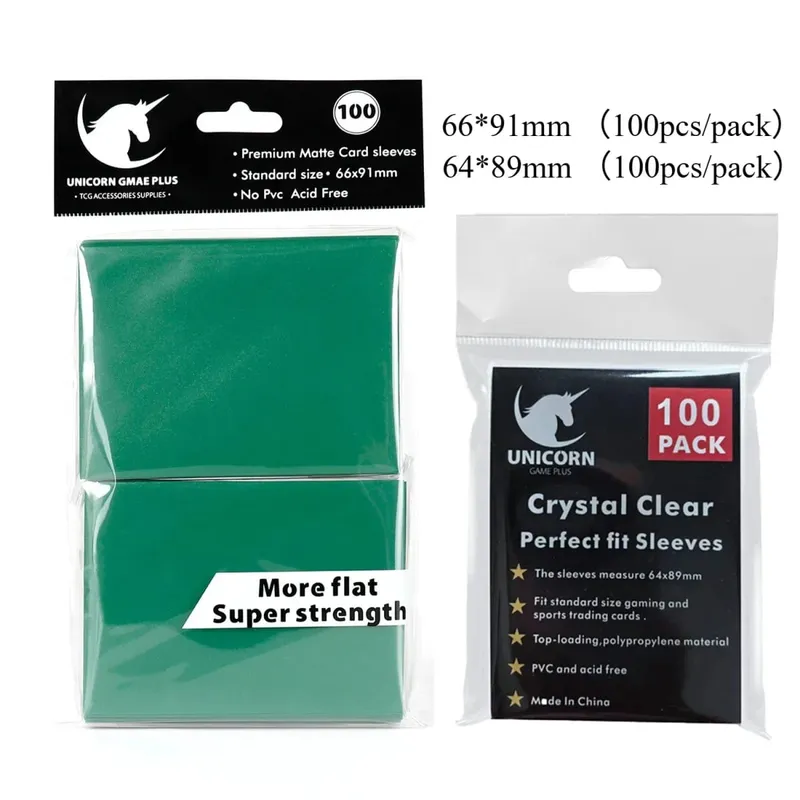 200PCS Card Sleeves Εμπορικές κάρτες Διπλής στρώσης Ματ μανίκια κάρτας τυπικού μεγέθους για Pokemon MTG Baseball Sport Card Game