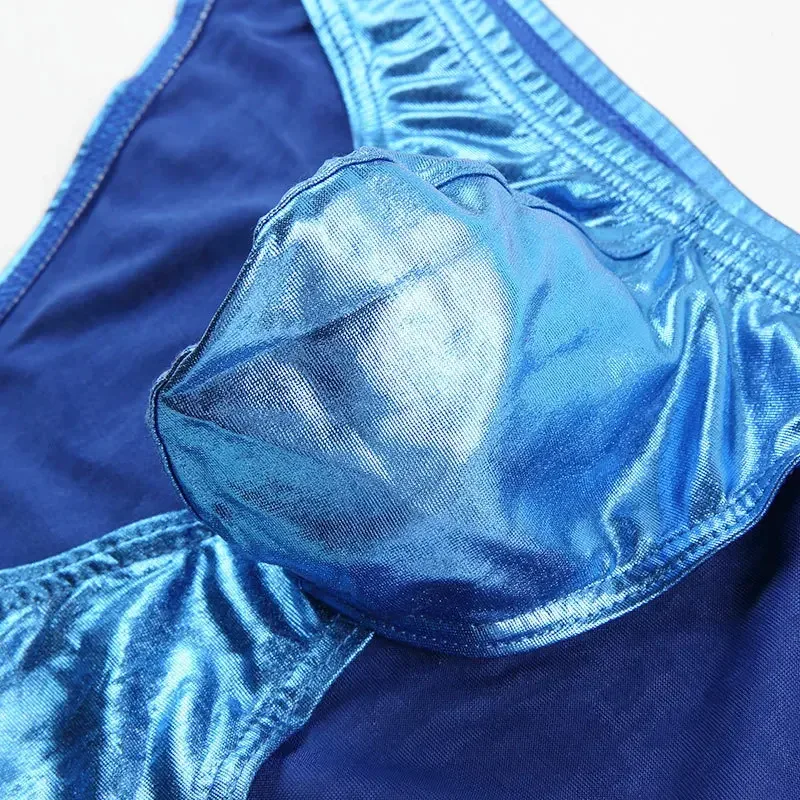 Men's Fashion Low Waist Imitation Leather Briefs with U Convex Pouch Sexy Underwear Lingerie 3PCS/2PCS/1PC Set — image 6