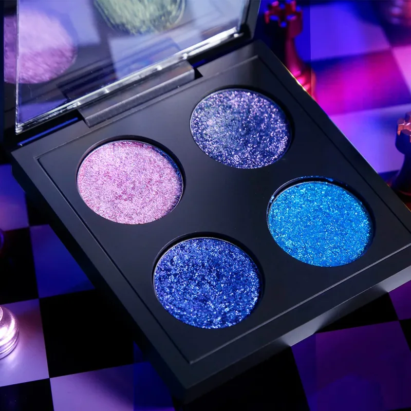 4 Colors Vegan Chameleon Eyeshadow Palette Private Label Makeup Wholesale Custom Logo Color Shift Eye Shadow — image 13