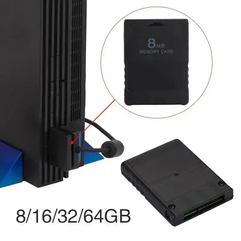 Κάρτα μνήμης 8M/16M/32M/64M/128M/256M για PS 2 Extended Card Save Game Data Stick Module για PS2 Console