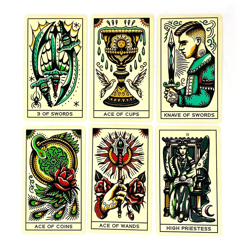 Κάρτες Tarot Tarot με καυτές πωλήσεις A 78 Tarot Deck PDF Guidebook Future Divination Borad Παίζοντας παιχνίδια Family Gathering Παιχνίδι καρτών — image 4