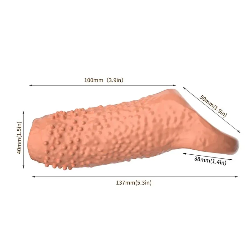 Silicone Penis Cock Rings Reusable Men Penis Sleeve Delay Ejaculation Penis Magnify Condoms Dick Sleeve Enlargement Sex Toys 18+ — image 13