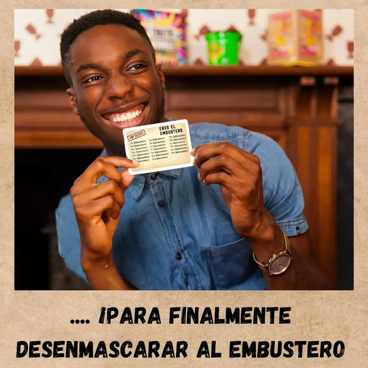 El Embustero משחק קלפים למסיבה ספרדית כיף אסטרטגיית בלוף ומשחק מילים יצירתי לחברים כדי לחשוף את המתחזה