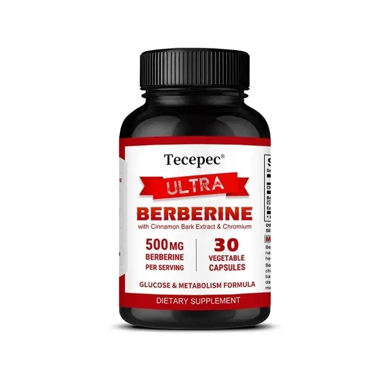 Berberine HCl 500mg Capsules with Ceylon Cinnamon Support Metabolism Cholesterol Cardiovascular GI & Daily Immune Wellness