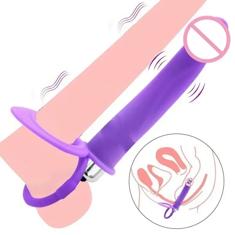 Vibrator Double Penetration Anal Plug Dildo Butt Plug For Woman Strap On Penis Massage Vagina Plugs Adult Sex Toys For Couples