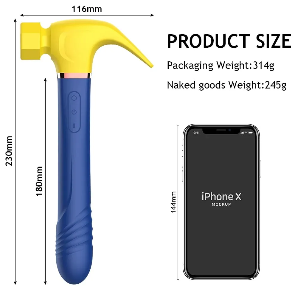 Hammer Vibrator Multifunctional Sex Machine G Spot Stimulation Telescopic Dildo Vaginal Massage Clit Sucking Female Masturbator