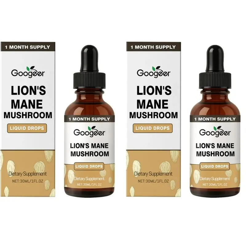 Googeer Lion's Mane Mushroom Liquid Drops Memory and Focus Support for Cognitive Clarity Mental Agility Alcohol-Free 30 ML