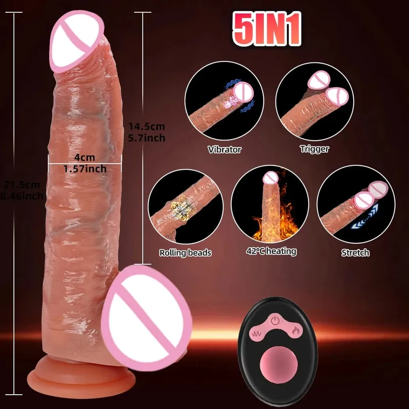 Thick Dildo Vibrator For Women Realistic Dildos Penis Remote Control Thrusting Heated Vibrators Sex Toys Anal G Spot Stimulators — image 8