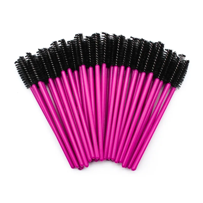 50 τμχ Βούρτσες Βλεφαρίδων μιας χρήσης Extension Rose Red Brush Brush Mascara Wand Eye Lashes Σετ καλλυντικών εργαλείων μακιγιάζ Beauty — image 10