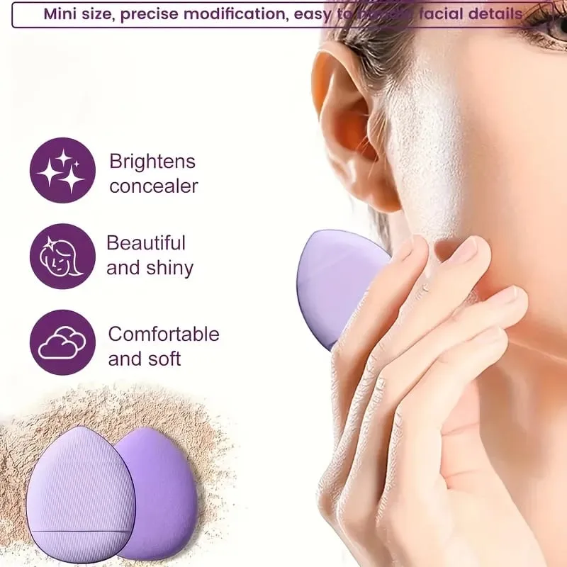 Conjunto de esponja de maquiagem portátil, 12 peças, base portátil, sopro cosmético para corretivo facial, mistura de beleza, creme líquido, potência