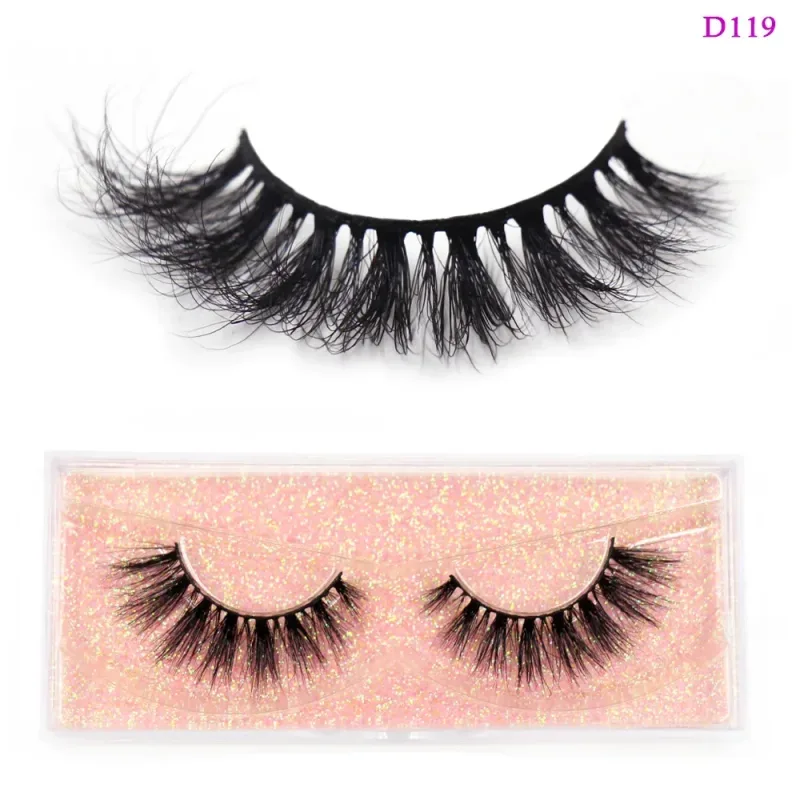3D Mink Lashes Μαλακές τρίχες Ψεύτικες βλεφαρίδες Αφράτος όγκος Wispy Fake Lashes Extension Μακιγιάζ — image 20