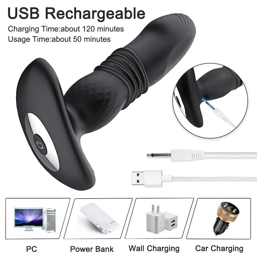 APP Control Vibrator Τηλεσκοπικό δονούμενο πρωκτικό βύσμα τηλεχειριστήριο σεξουαλικό παιχνίδι για ενήλικες Πρωκτικό Dildo Αρσενικό μασάζ προστάτη Πρωκτικό βύσμα — image 3