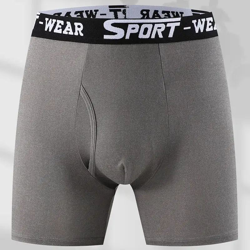 3 Pcs/Lot Fashion Solid Color Men's Underwear, Vibrant Waistband, Comfortable Flat Front, Quick-Drying Sports Breathable Shorts — image 4