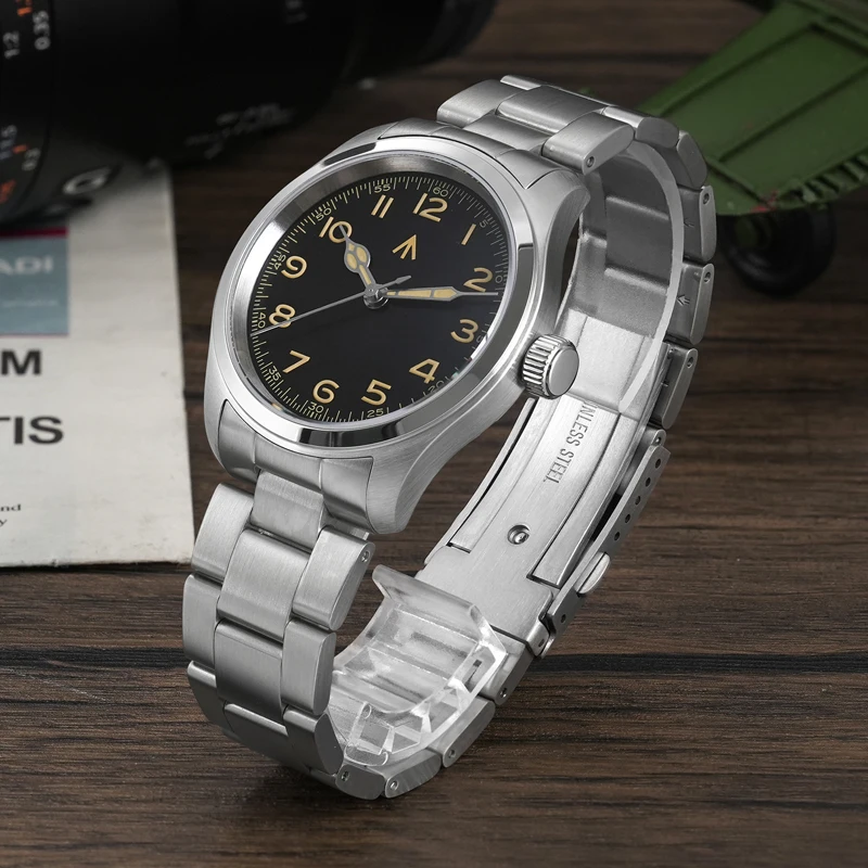 Militado ML08 Quartz Watch VH31 Movement Steel Strip Sapphire Crystal Vintage Watch 10Bar Waterproof BGW9 Luminous Mens Watch — image 2