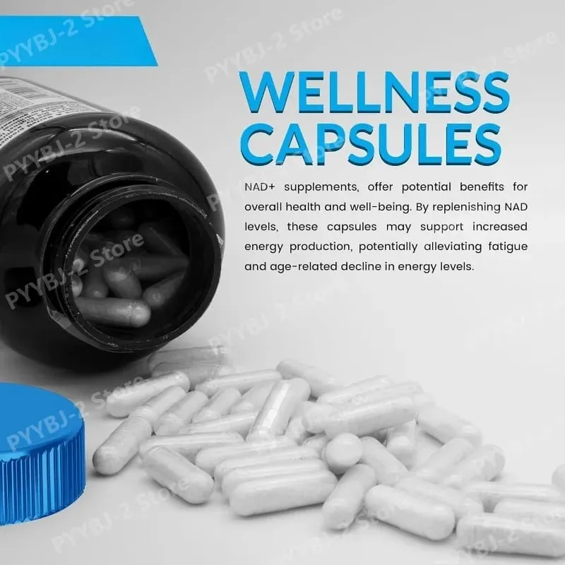 NAD+ Capsules with Resveratrol Herbal Antioxidant Supplement Support Cellular Health Energy & Anti Aging for Women Men 90pieces — image 5