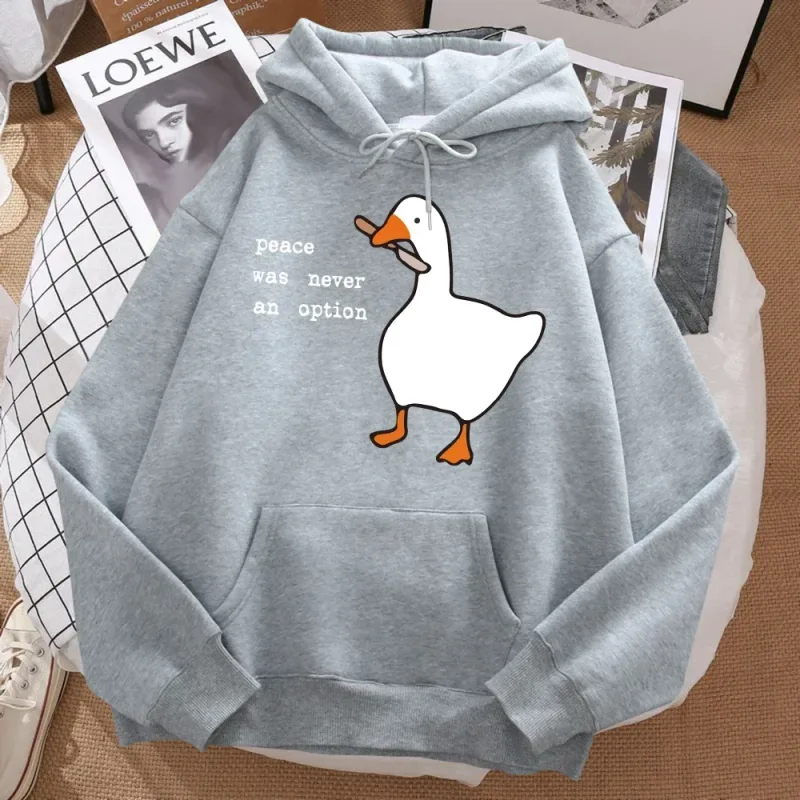 Peace Was Never An Option Printed Sweatshirt Men Street Oversize Autumn Hooded Hipster Soft Hoodies Hip Hop Warm Sportswears — image 5