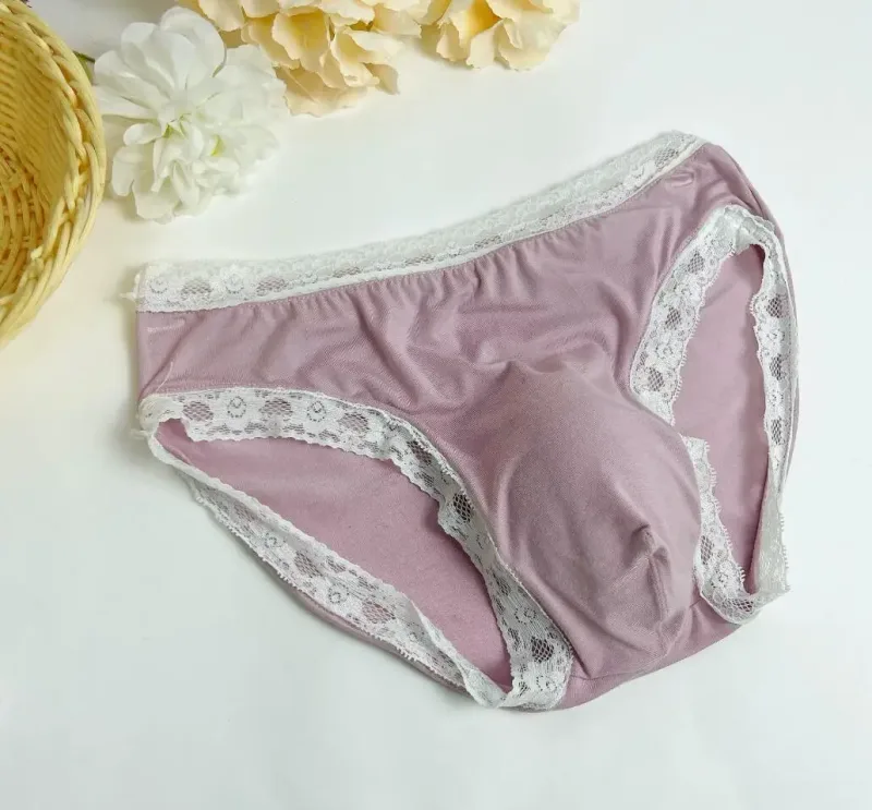 New Men's Underwear Sexy Men's Lace Briefs U-Convex Pouch Low-Rise Comfortable and Breathable Shorts Briefs men underwear sexy — image 25