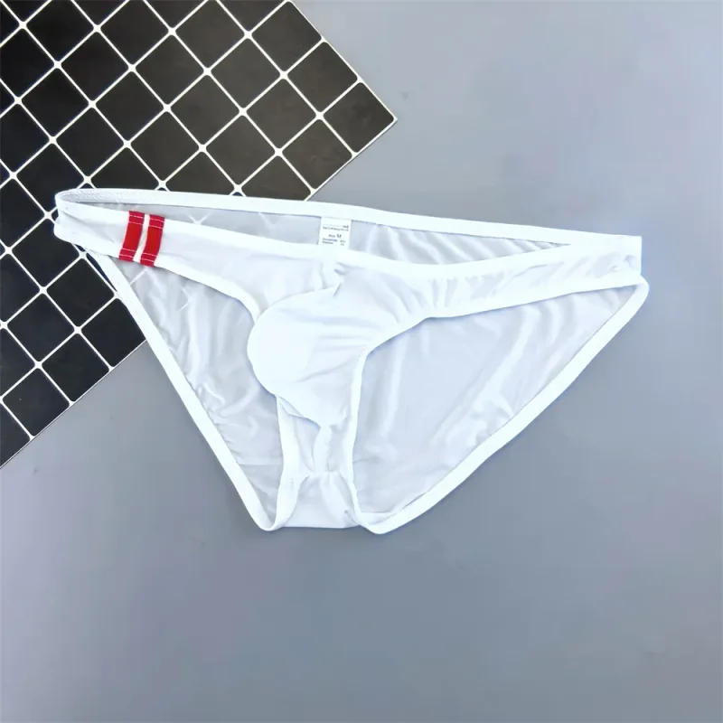 Mens Sexy Ice Silk Underwear Briefs Ultra Thin Seamless Panties Quick Dry Breathable Lingerie Male Comfortable Plus Size Panty — image 3