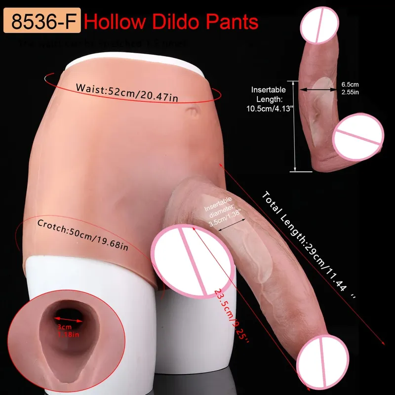 Big Knot Hollow Dildo Pants Adult Men Strap-On Penis Sleeve насадка на член Underwear For Couples Sex Pleasure Erotic Goods — image 19
