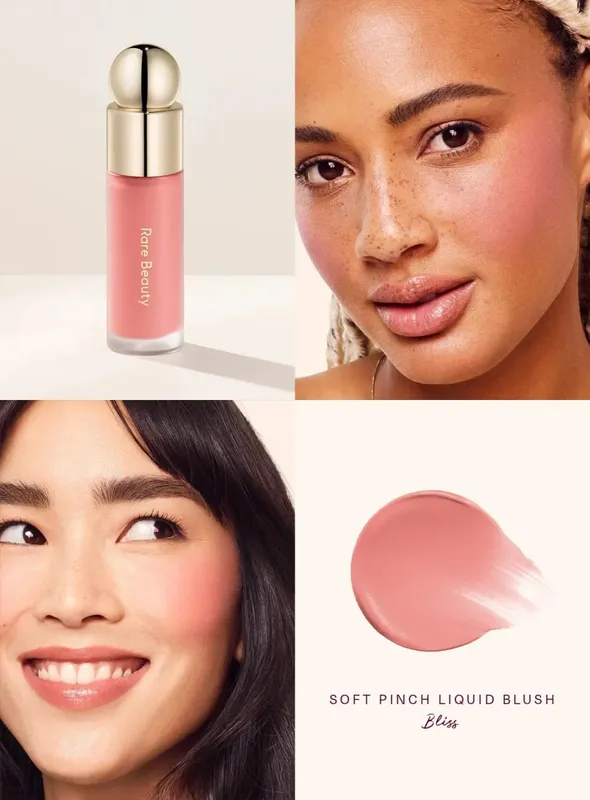 Rare Beauty Melting Cream Blush Makeup Matte Pearlescent Texture Glitter Blush Highlighter Bright Nourish Moisturize Lip Gloss — image 15