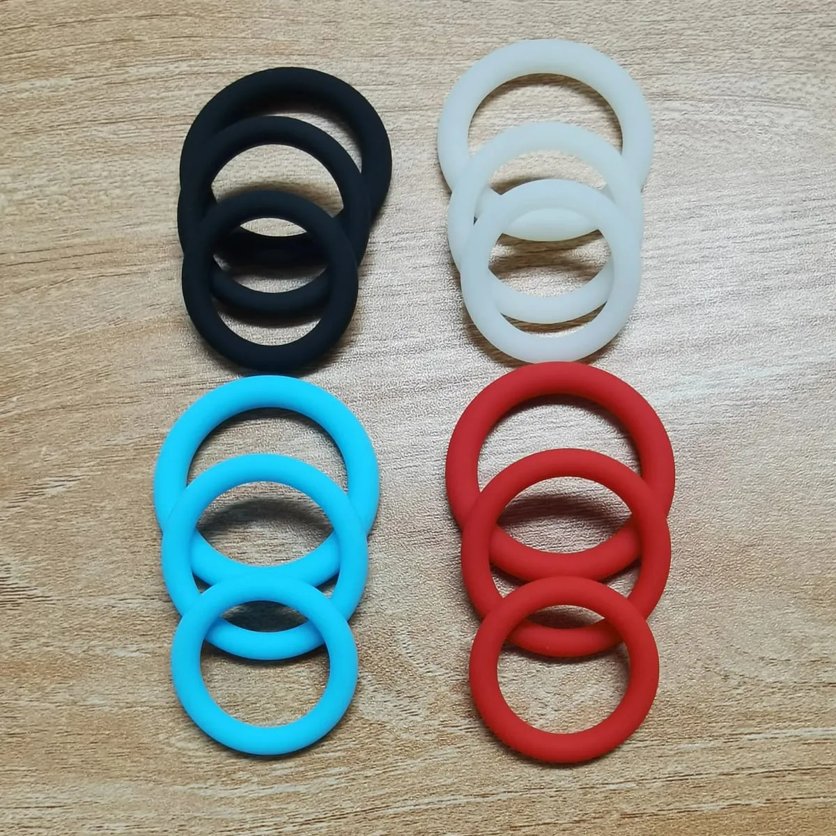Cock Rings 3PCS Flash In The Night Lock Δαχτυλίδι πέους από σιλικόνη σεξουαλικά παιχνίδια για άντρες Δαχτυλίδι με όσχεο καθυστερημένης εκσπερμάτωσης — image 3