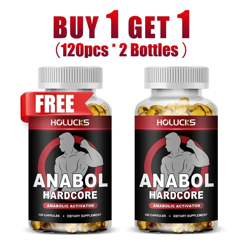 Anabol Hardcore Anabolic Activator Capsules Support Muscle Building Strength Gains & Fat Shredding for Athletes