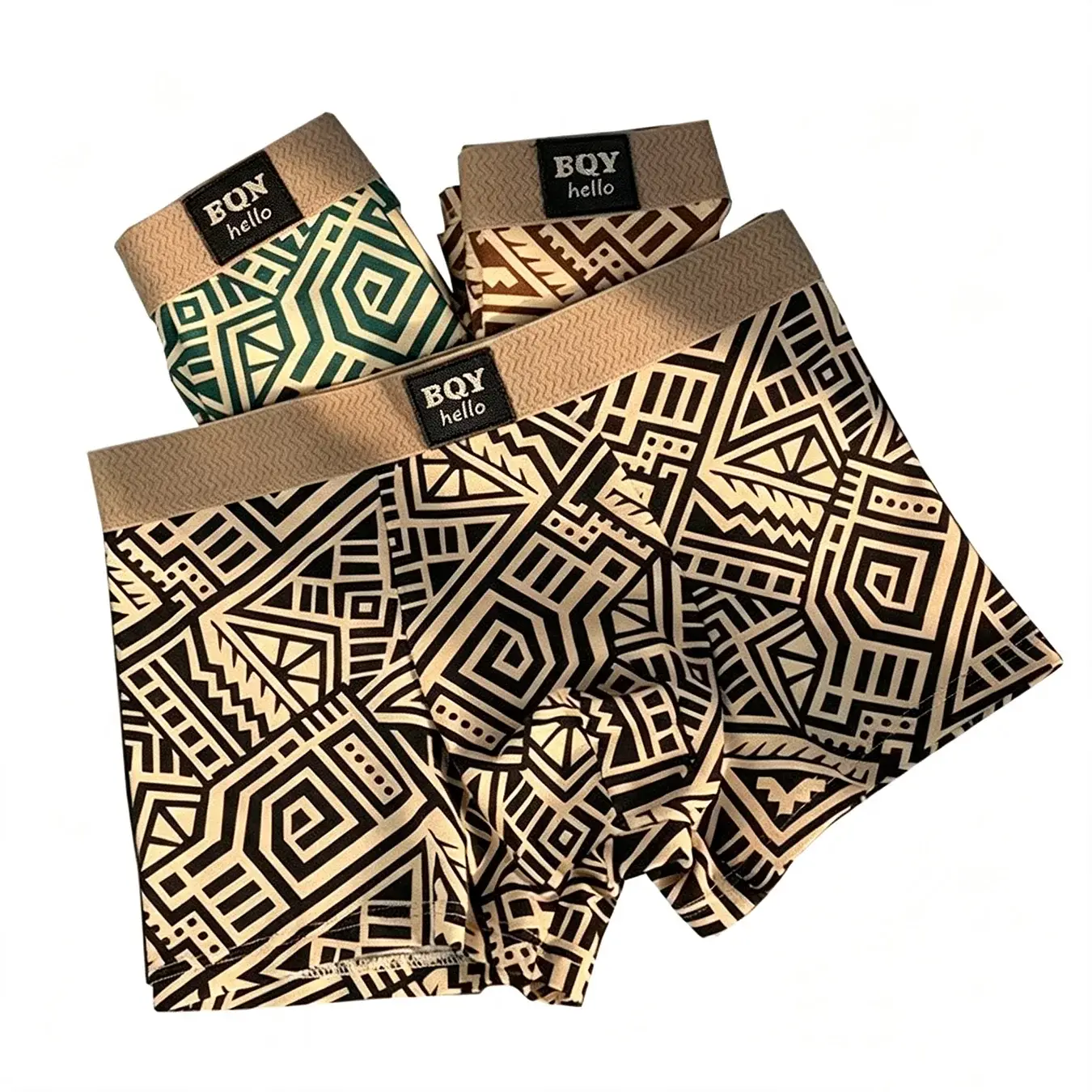 Sous-vêtement confortable et respirant pour hommes, Boxer personnalisé de Style américain imprimé, sous-vêtement carré ethnique rétro tendance