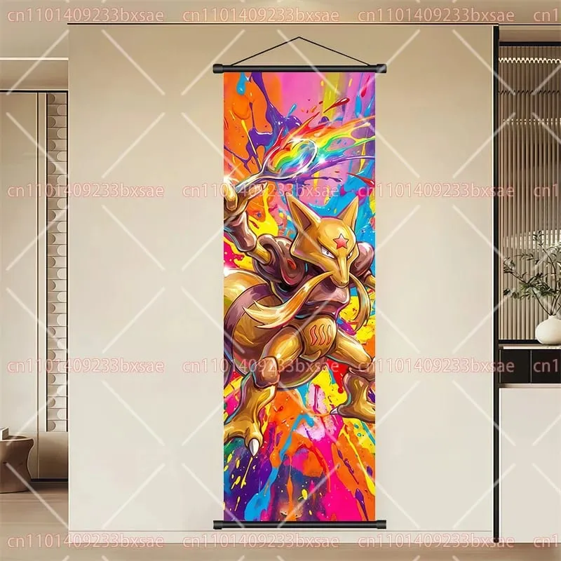 Pokémon Anime HD Scroll Painting Eevee Pikachu Suicune Charizard Mewtwo Διακόσμηση τοίχου με φόντο αφίσα Παιδικό δώρο — image 23