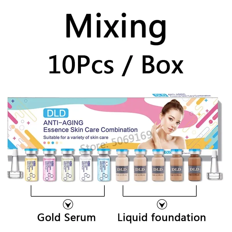 10 בקבוקונים Korea BB Cream Glow Essence ערכת התחלה למתחילים Niacinamide Moisturizing Foundation Cream טיפוח עור הפנים