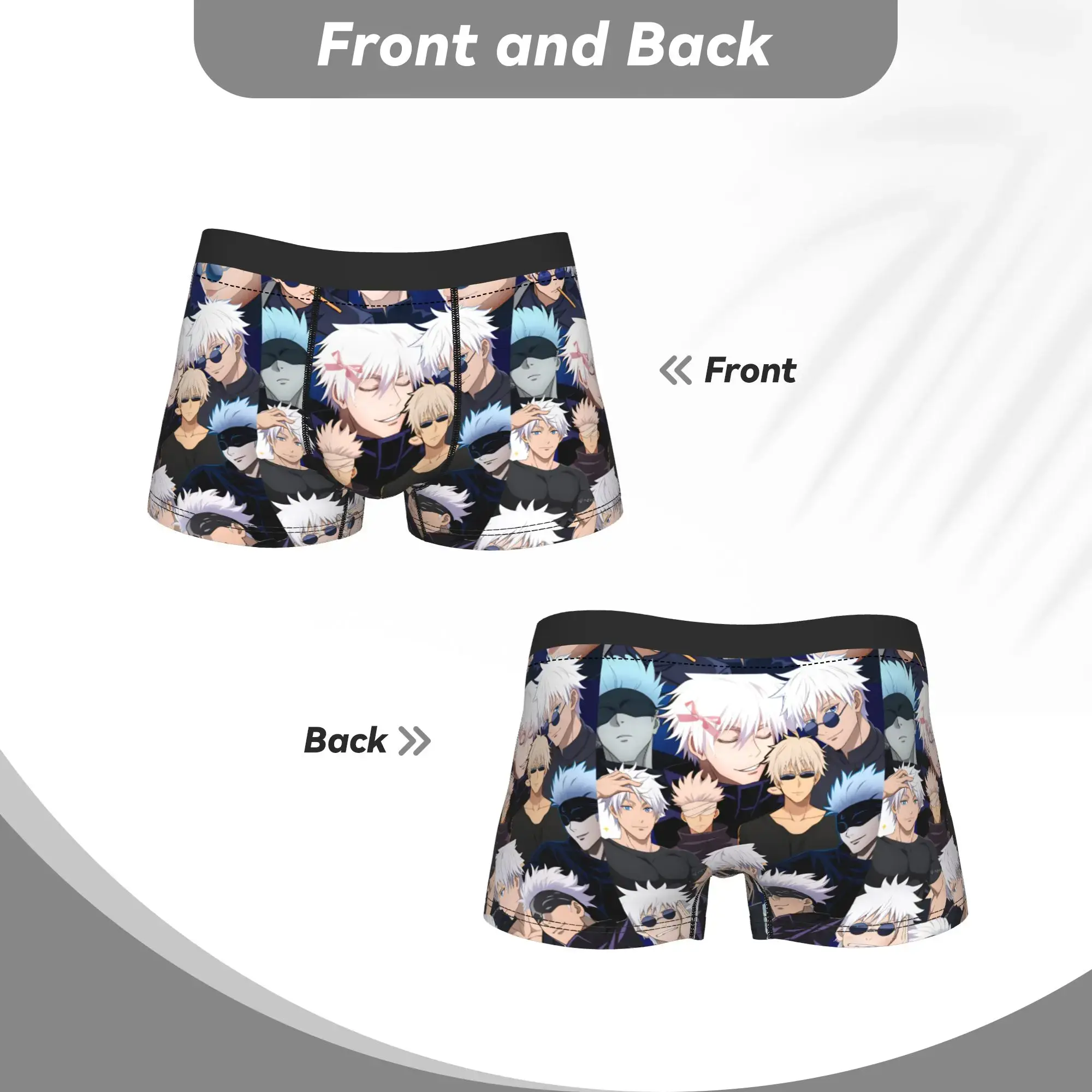 Satoru Gojo Jujutsus Underwear Males Panties Pattern Comfortable Boxer Shorts Quality Shorts Briefs Large Size — image 4