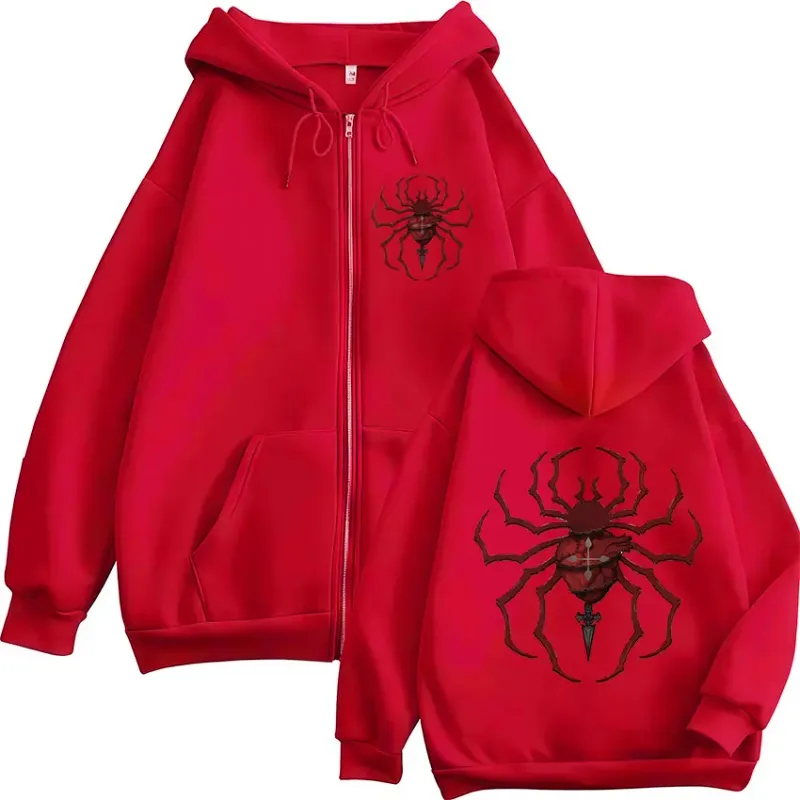 Anime Hunter X Hunter Phantom Troupe Spider Logo Zipper Hoodies Herren Zip Up Kapuzenpullover Langarm Pullover Jacken — image 4