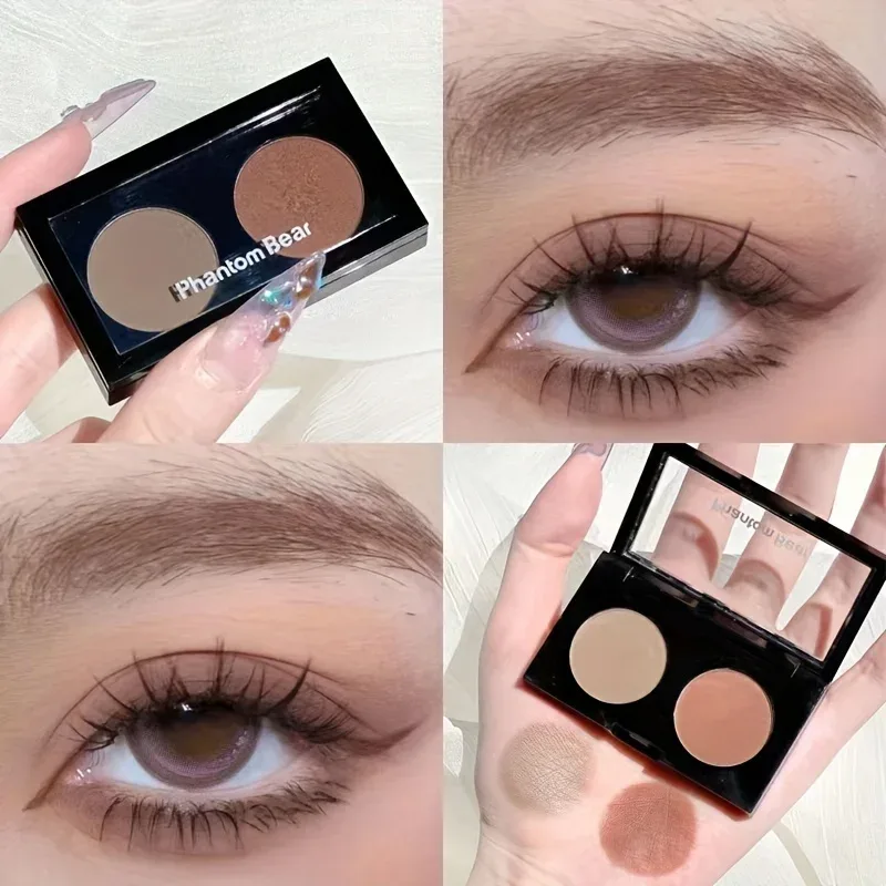 Phantom Bear Mini Dual Finish Eyeshadow Multi Shades for Daily Party Smoky Eye Makeup — image 8