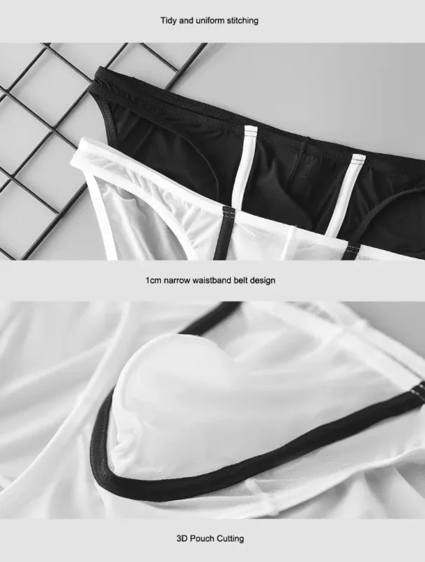 MAN Men Underwear Sexy Low Rise Briefs Tangas Sexis De Hombre Breathable Men Underwear Brief 2-Pack