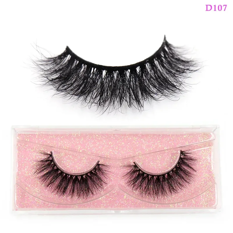 3D Mink Lashes Μαλακές τρίχες Ψεύτικες βλεφαρίδες Αφράτος όγκος Wispy Fake Lashes Extension Μακιγιάζ — image 13